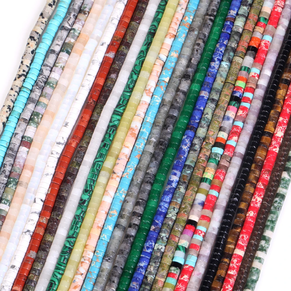 

4x2mm Natural Mix Gem Stone Agates Minerals Beads For Jewelry Making Diy Necklace Accessories Loose Beads 15inch