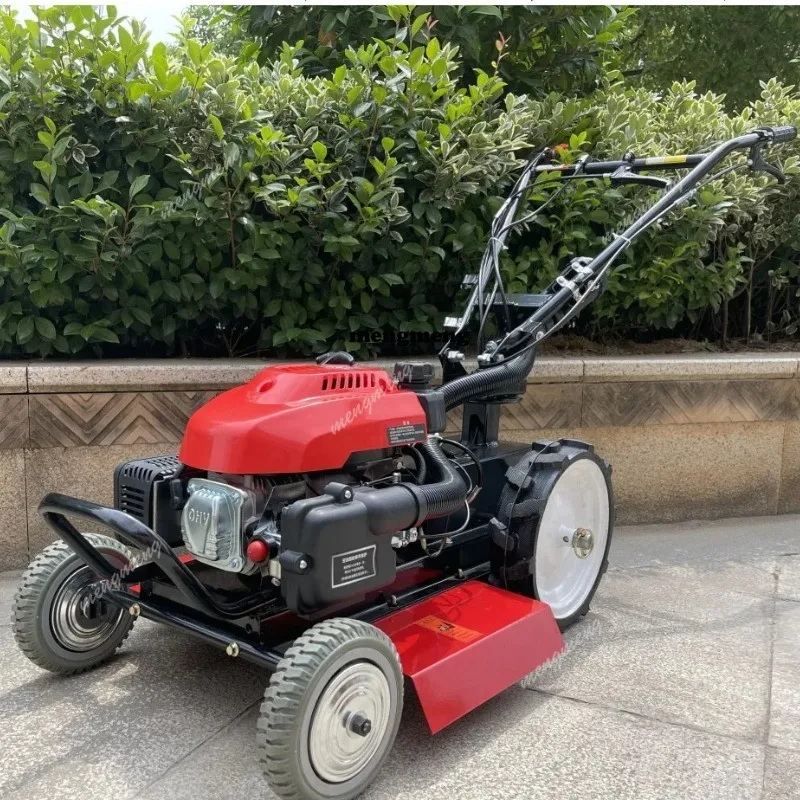 New orchard mower, self-propelled small agricultural lawn mower, lawn shredder, hand push lawn to open up and grass