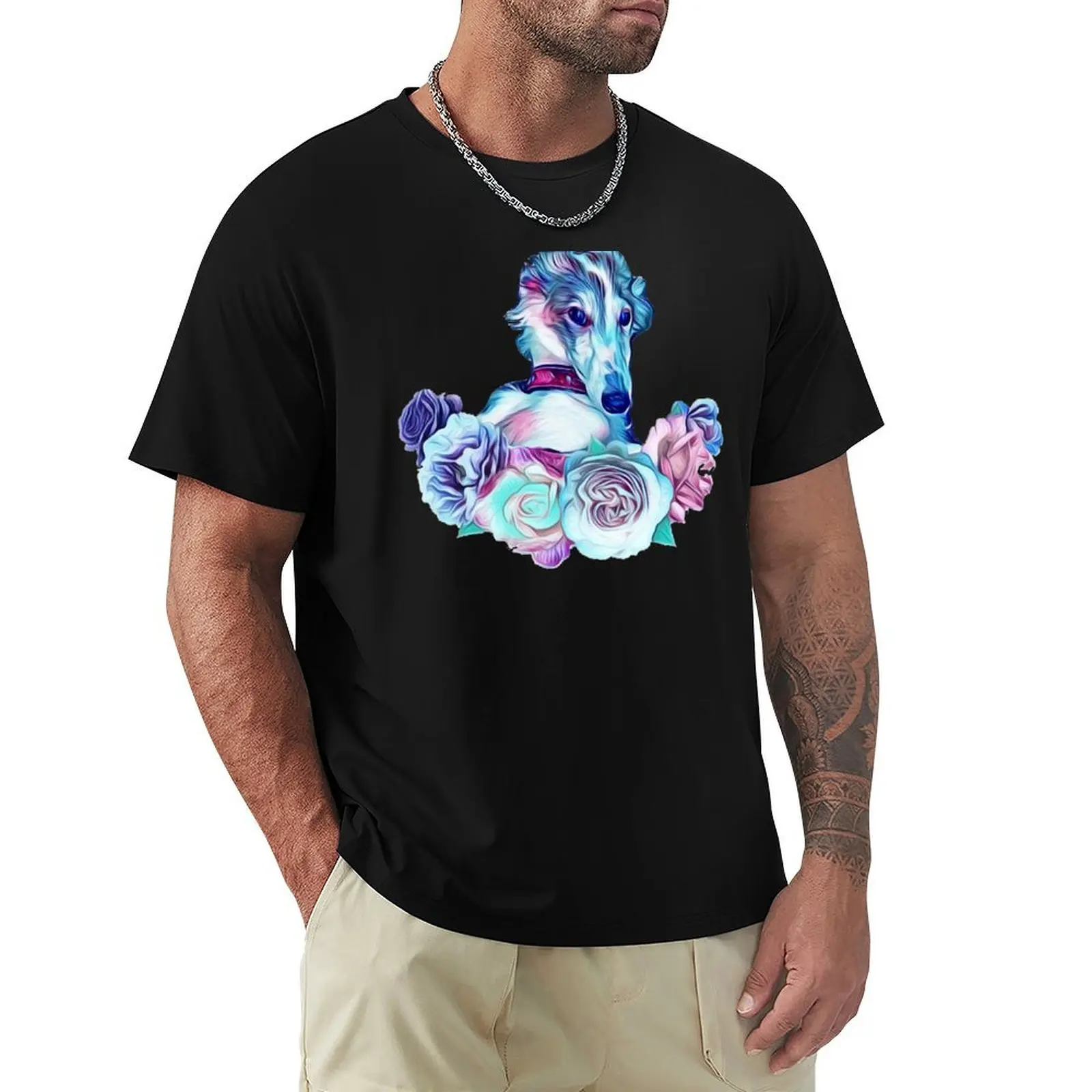Pastel Silken Windhound Puppy T-Shirt Sun Protective Outdoor Tee Top