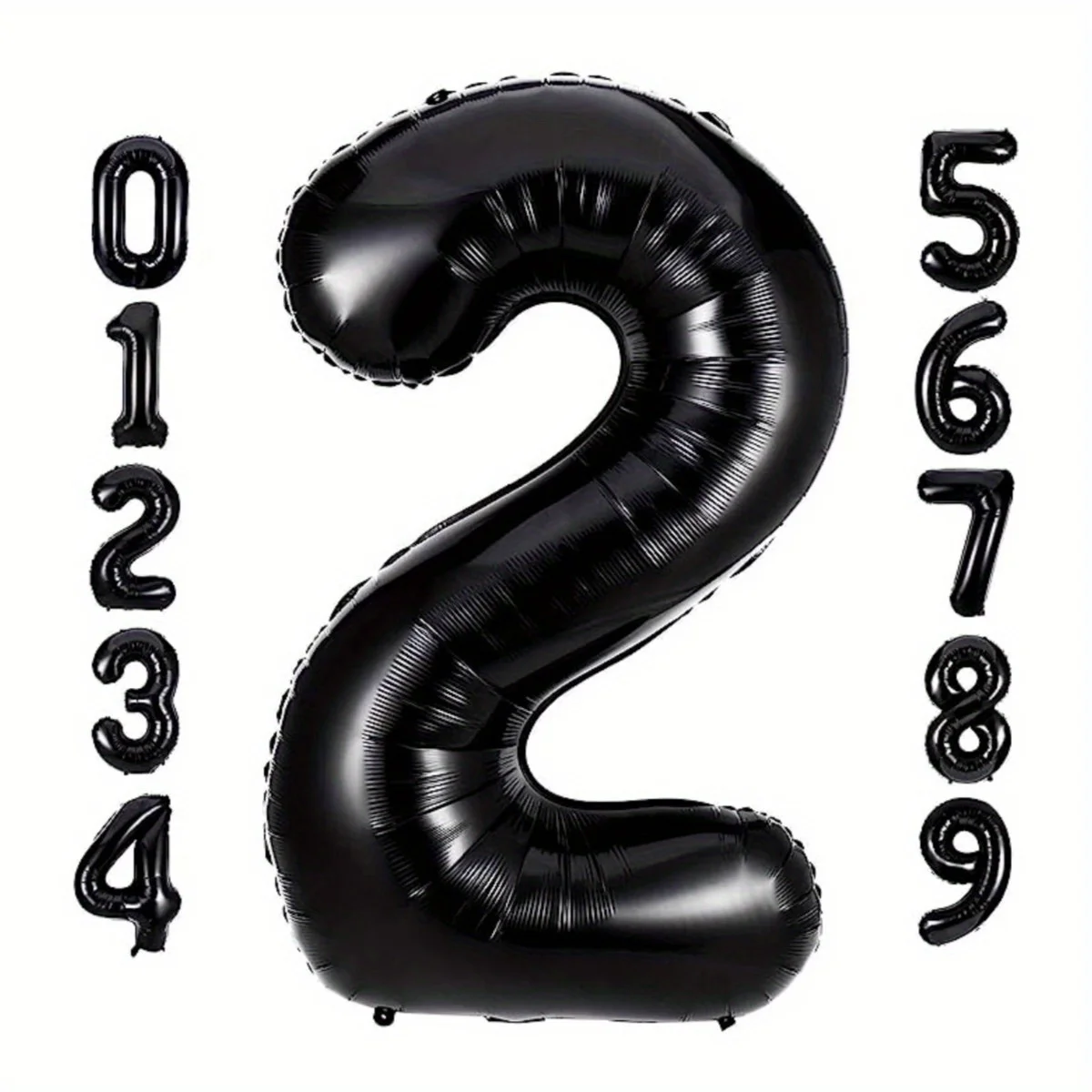 40 Zoll schwarze große Folien-Geburtstagsballons Helium-Zahlenballon 0-9 Alles Gute zum Geburtstag Hochzeit Party Dekorationen Dusche Große Figuren