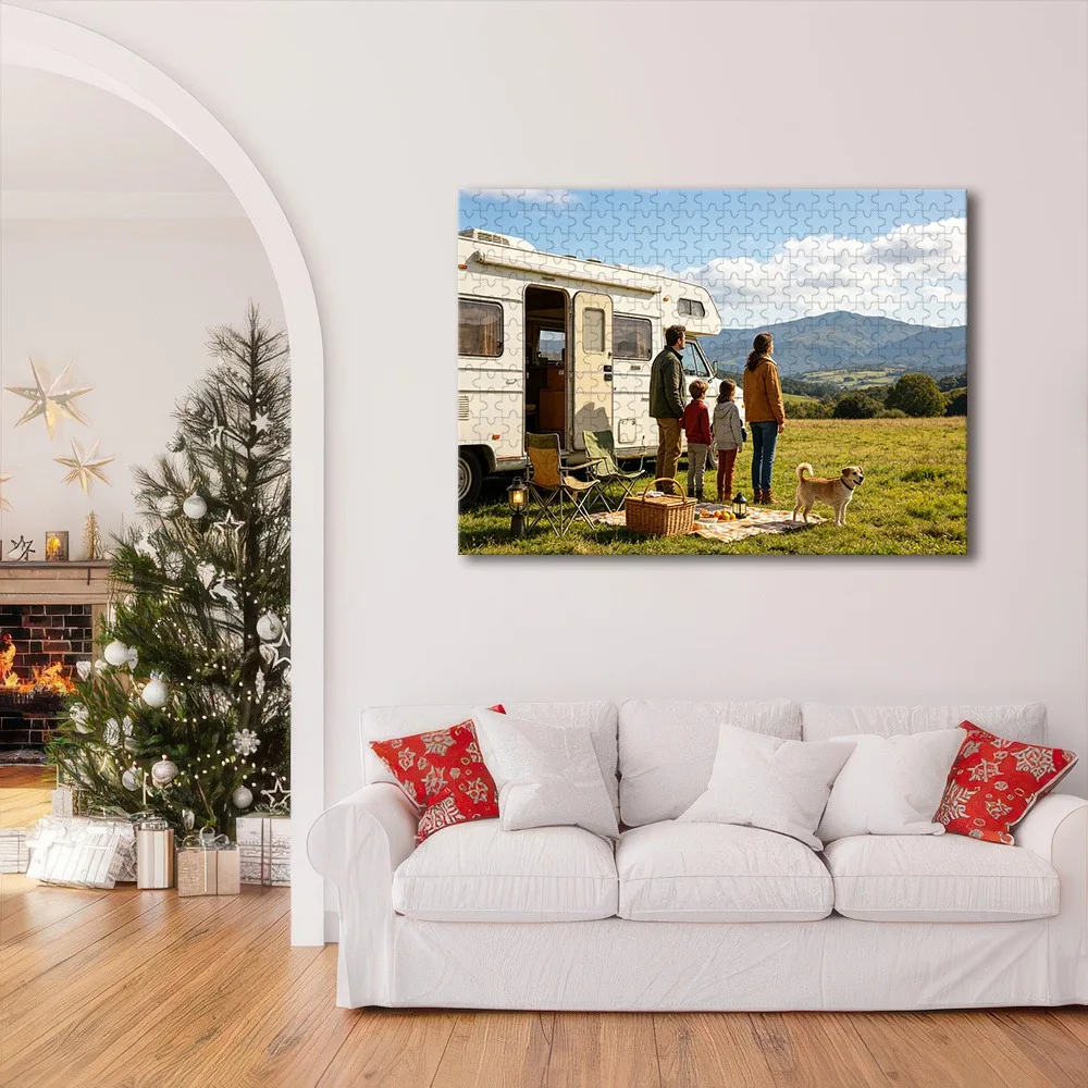 35/300/500/1000pcs Personalized Custom Photo Puzzle Travel Photos for Birthday Wedding Valentine's Day Gift