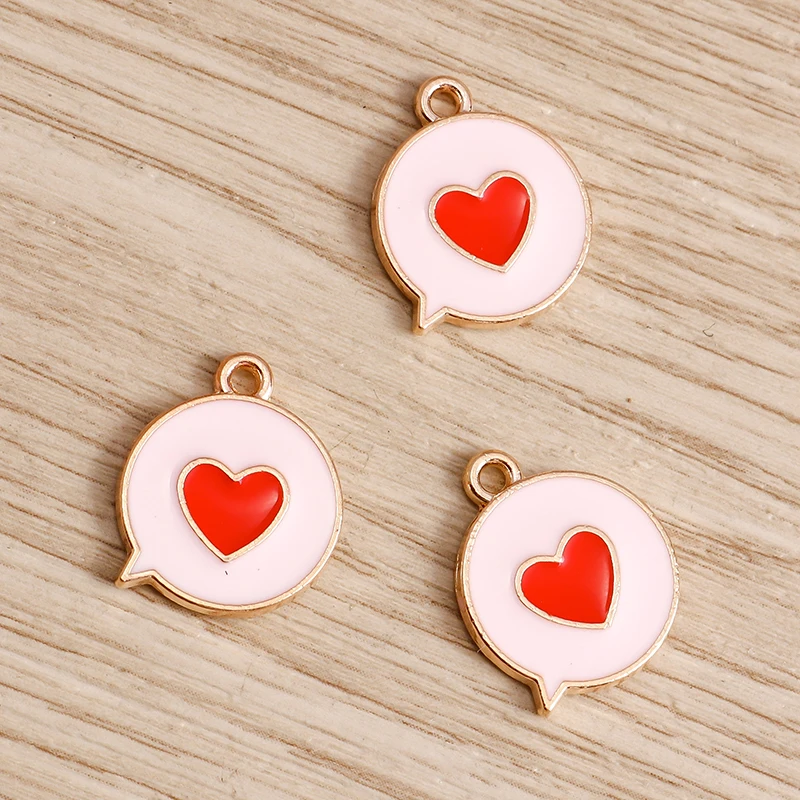 Tusember 20 Stück süße romantische rote Liebesherz-Anhänger für Tropfenohrringe, Armbänder, DIY-Schmuckherstellung für Frauen, handgefertigte Halsketten – Detail 7