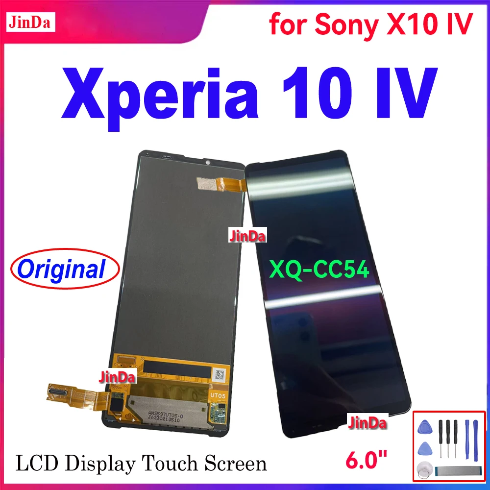 Pantalla LCD Original de 6,0 pulgadas para Sony Xperia 10 IV, montaje de pantalla táctil para Sony X10 IV XQ-CC54, piezas de repuesto de pantalla LCD
