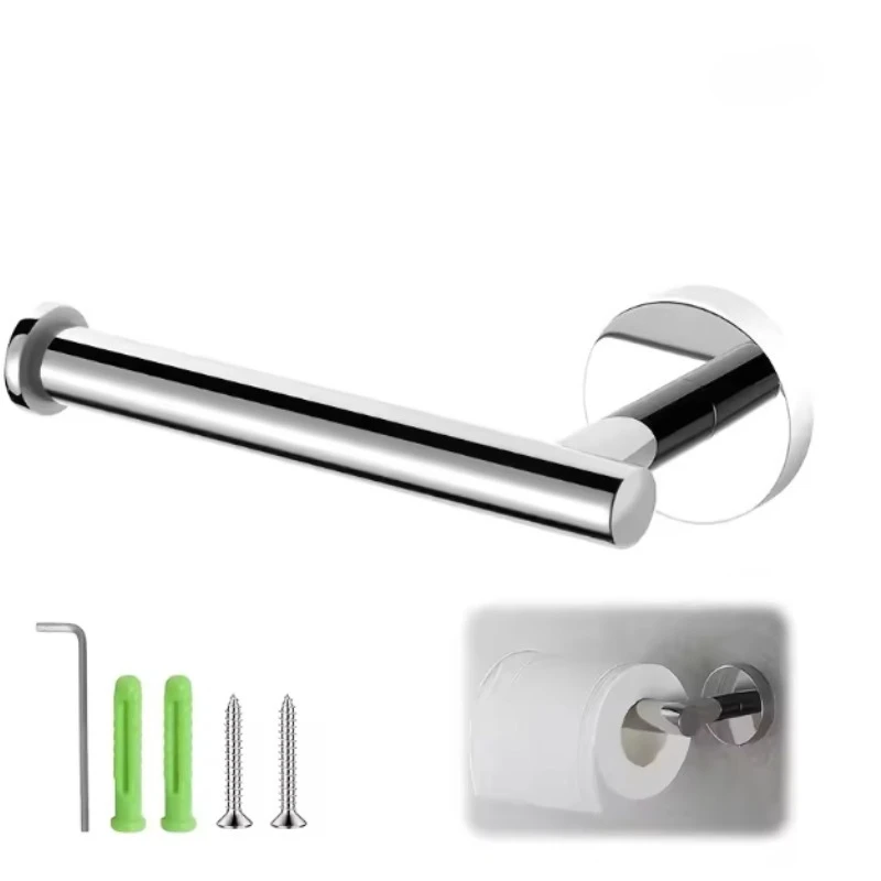 Stainless Steel Toilet Paper Roll Holder, Round TP Hanger, Stylish Toilet Paper Holder Wall Mount for Bathroom,Kitchen,Washroom