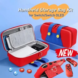 For Nintendo Switch OLED Handheld Storage Bag Large Capacity Carrying Hard Case Built-in Bracket for NS Switch Game Accessories