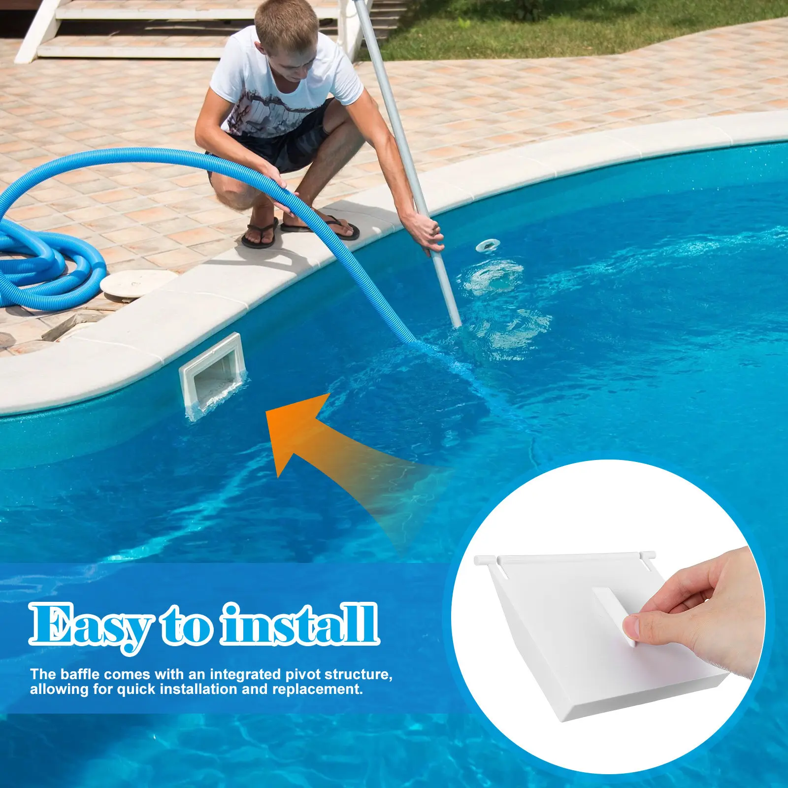 Durable Pool Skimmer Door Accessories Flap for Replacement above Ground Flapper