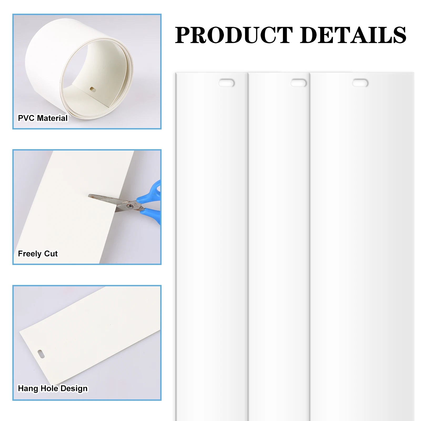 5 Pcs 82.5" Vertical Replacement Blinds PVC Vertical Blinds Replacement Slats Parts For Sliding Glass Door Patio Door Window