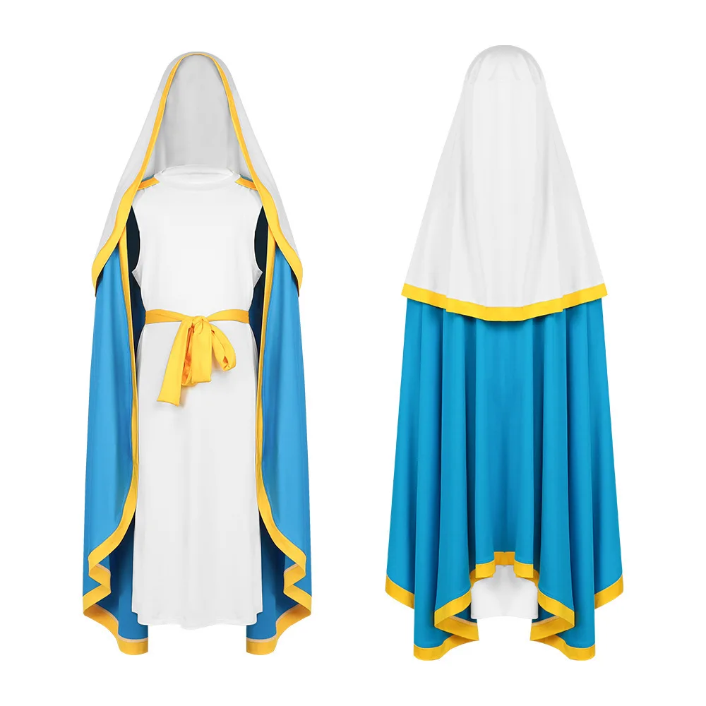 

Retro Robe Cloak Cosplay Medieval Hooded Cowl Stage Costume Priest Missionary Performance Clothing Women's Ethnic Fashion
