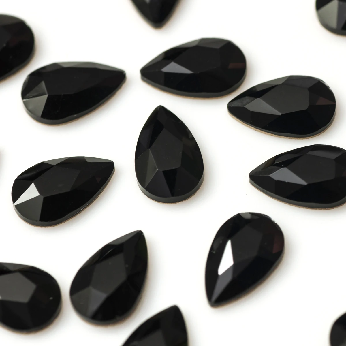 20pcs Black Nail Art decorativo diamante Strass forme Multiple Flatback Crystal per unghie 3D forniture accessori per gioielli