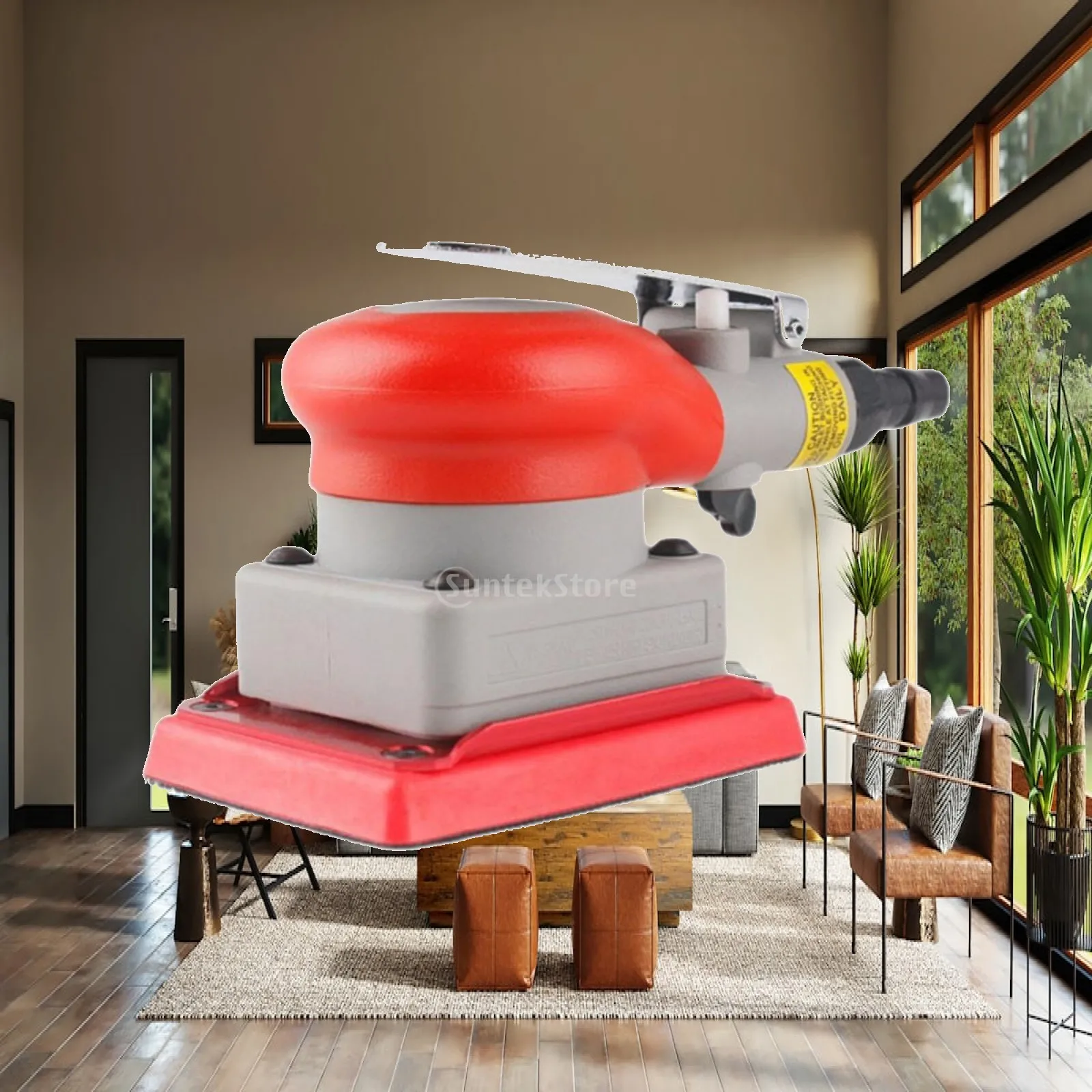Air Sanding Machine with Square Pad Low-Profile Air Sander with Square Pad Compact Pneumatic Sander for Automotive Technicians,