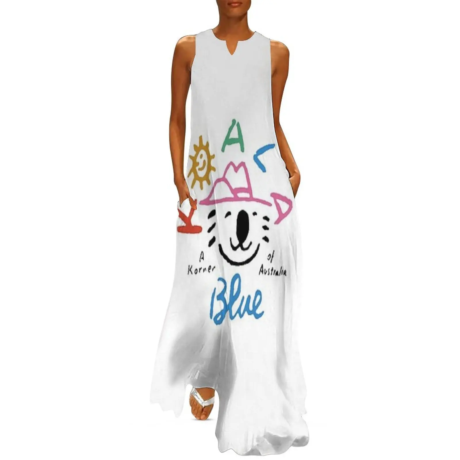 

For Fan Koala Blue Long Dress Dress for girls sexy short dresses daring evening dress women