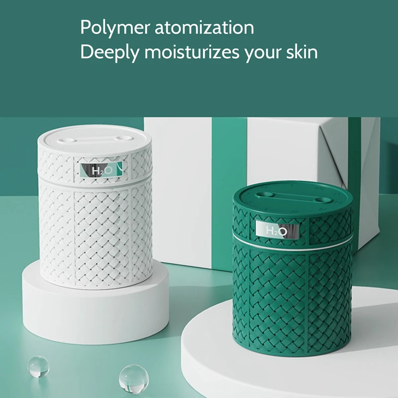 듀얼 깍지 공기 가습기, 휴대용 USB 아로마 에센셜 오일 디퓨저, 따뜻한 빛, 가정용 미스트 메이커 가습기, 600ml