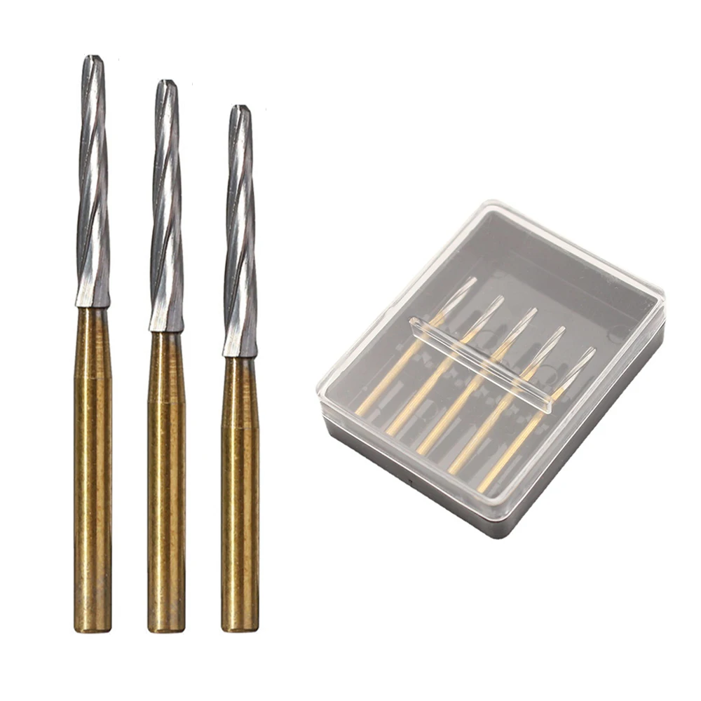 5Pcs Dental Endodontic Carbide Burs FG 1.6mm for High Speed Handpiece Shaping and Refining Endodontic Access Preparations