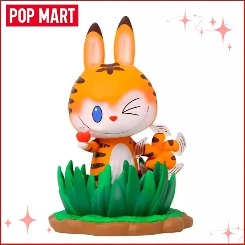 

Genuine POP MART THE MONSTERS LABUBU HUNTER and Tiger Series Home Decor Desktop Doll Cute Kids Birthday Gift in Stock