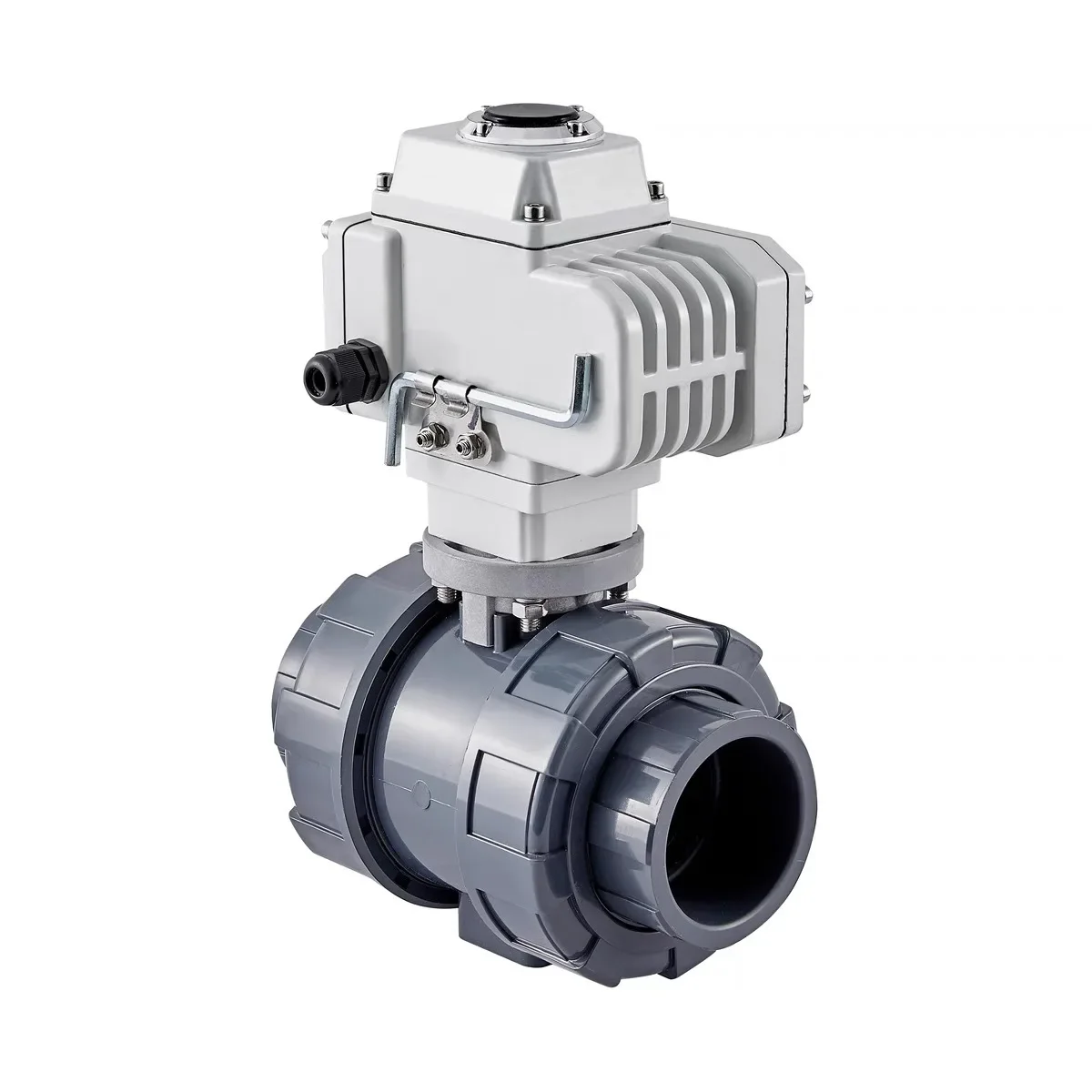 Electric UPVC ball butterfly valve Q911F-16S anti-corrosion acid and alkali electric plastic water valve