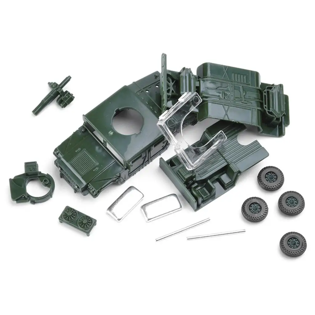 Juego de 2 vehículos militares modelo de arquitectura de ensamblaje 1:72 para regalo