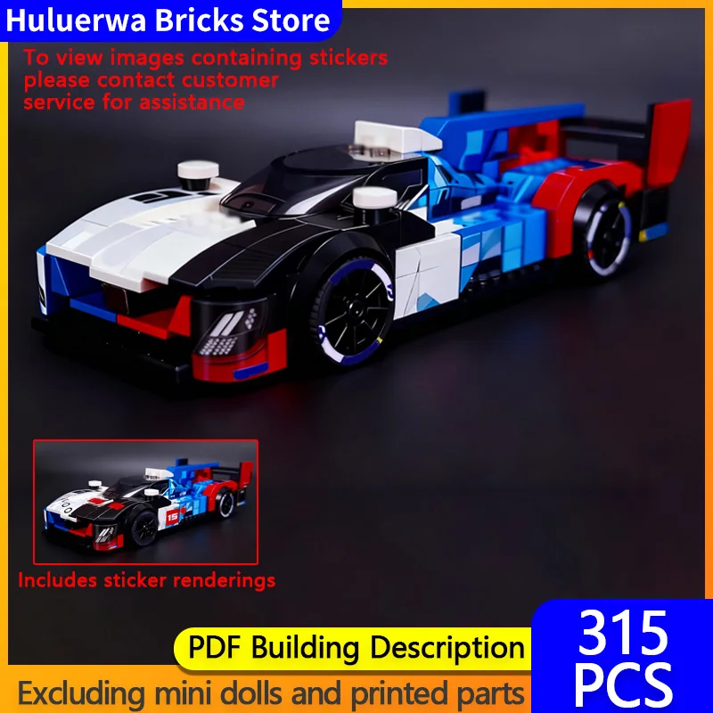 

Speed Racing Car Model MOC Building Bricks M Hybrid V8 WEC IMSA Le Mans Modular Technology Children Holiday Gifts Assemble Toys
