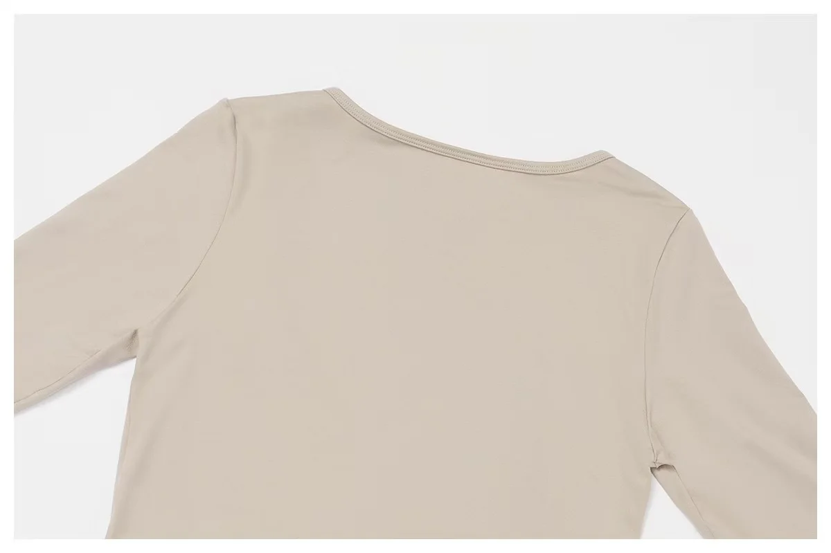 Yoga-Oberteil für Damen mit Kreuzgurten, Figurbetontes Sport-Top, Langärmeliges Fitness- und Pilates-Oberteil – Detail 9
