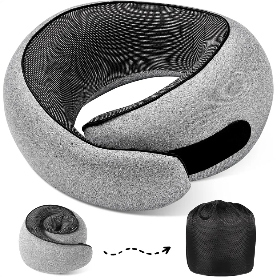 

Travel Neck Pillows 100 Memory Foam Filling Travel Pillows for Airplanes Compact and Ergonomic Design Best for Sleeping Plane T