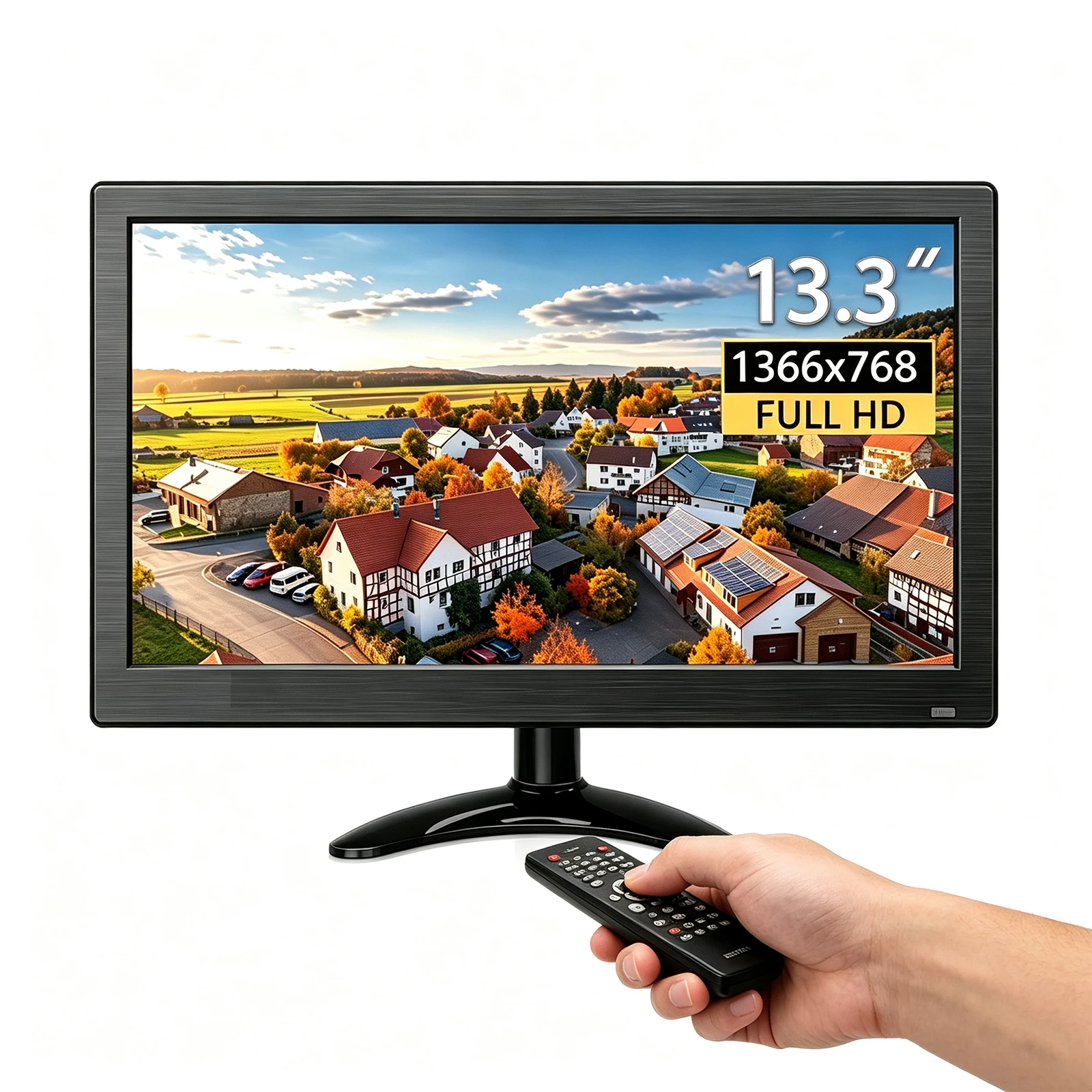 13.3-inch High-Definition 1366 * 768 Desktop Closed-Circuit Television LCD Computer Monitor with AV/BNC/HDMI/USB/VGA Interfaces