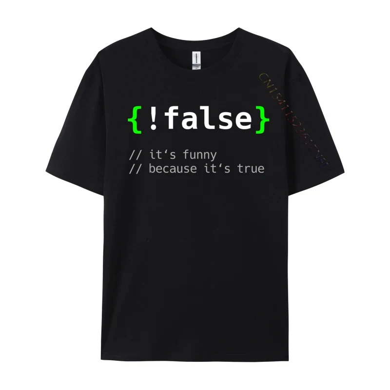 False Funny Coding Programmer Computer Programming Custom Pure Cotton Tshirts for Men comfortable Tees Newest Lovers Day T Shirt