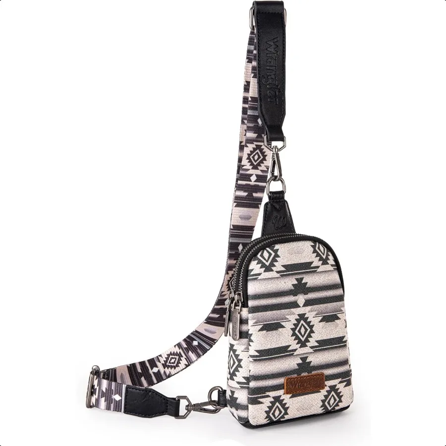 

Wrangler Aztec Sling Bag Southwest Crossbody Trendy Chest Bag