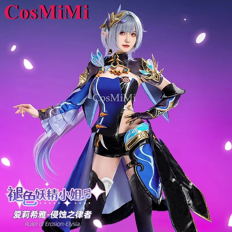 CosMiMi Elysia Cosplay Game Honkai Impact 3rd Costume Ruler Of Erosion Elegant Nifty Outfit Carnival Party Role Play Clothing