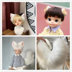 Handmade Work Cat Beast Ear Tails Nekomimi Doll Use Cat Wolf Ear Beast Ear 1/3 Doll Accessory Cute Lovely Cosplay Hairhoop Gift