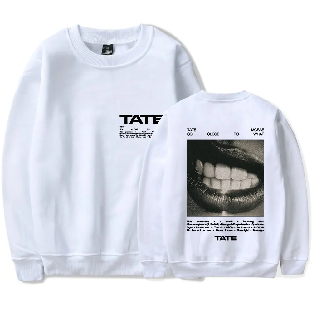 Tate McRae T8 Lips Crewneck Sweatshirts Miss Possessive Tour Merch Cosplay Women Men Fashion Long Sleeve Tee