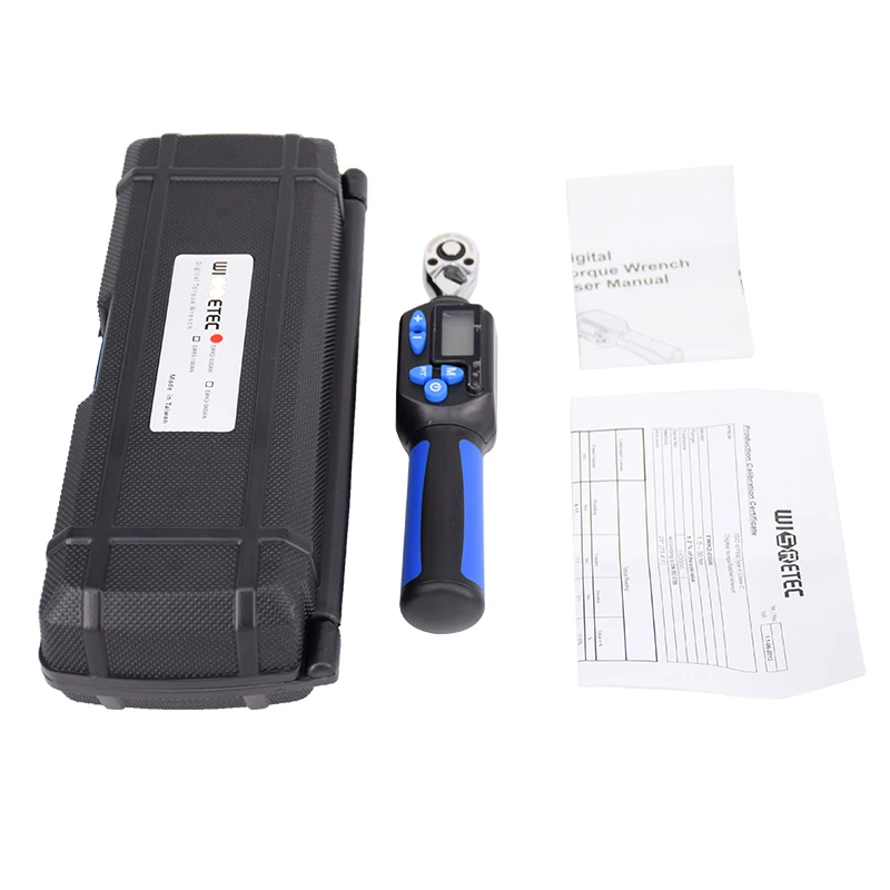 WISRETEC Professional Adjustable Mini Beam Electronic Digital Torque Wrench 1/4DR 3/8 1/2 1.5-100nm 4 Torque Units Inch Lb