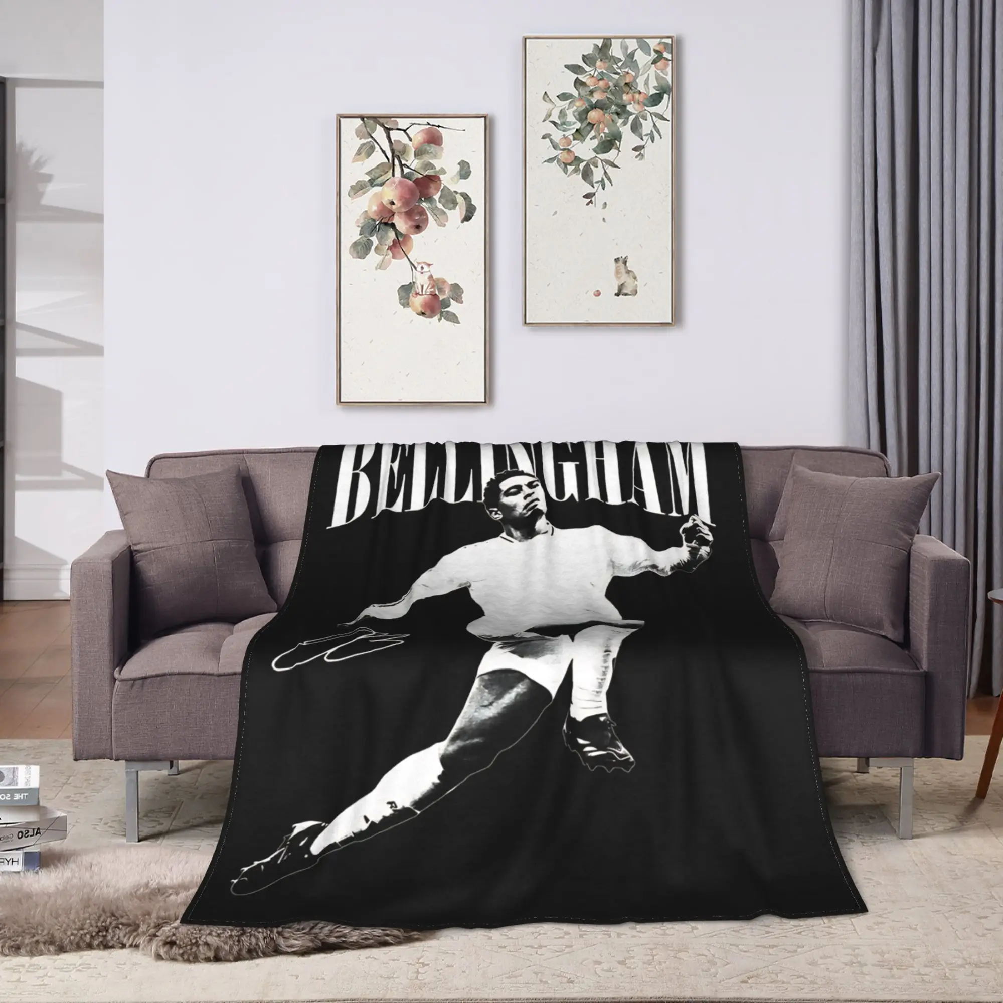 Jude Bellingham Signature Flannel Blanket  Soft Durable Throw Blanket for Couch Chair Camping Print Bedspread Sofa Bed Cover