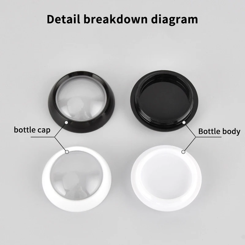 10 pièces bouteille rechargeable cosmétique vide ongles paillettes boîte de décoration d'ongle Pot Pot fard à paupières lèvres conteneur boîte