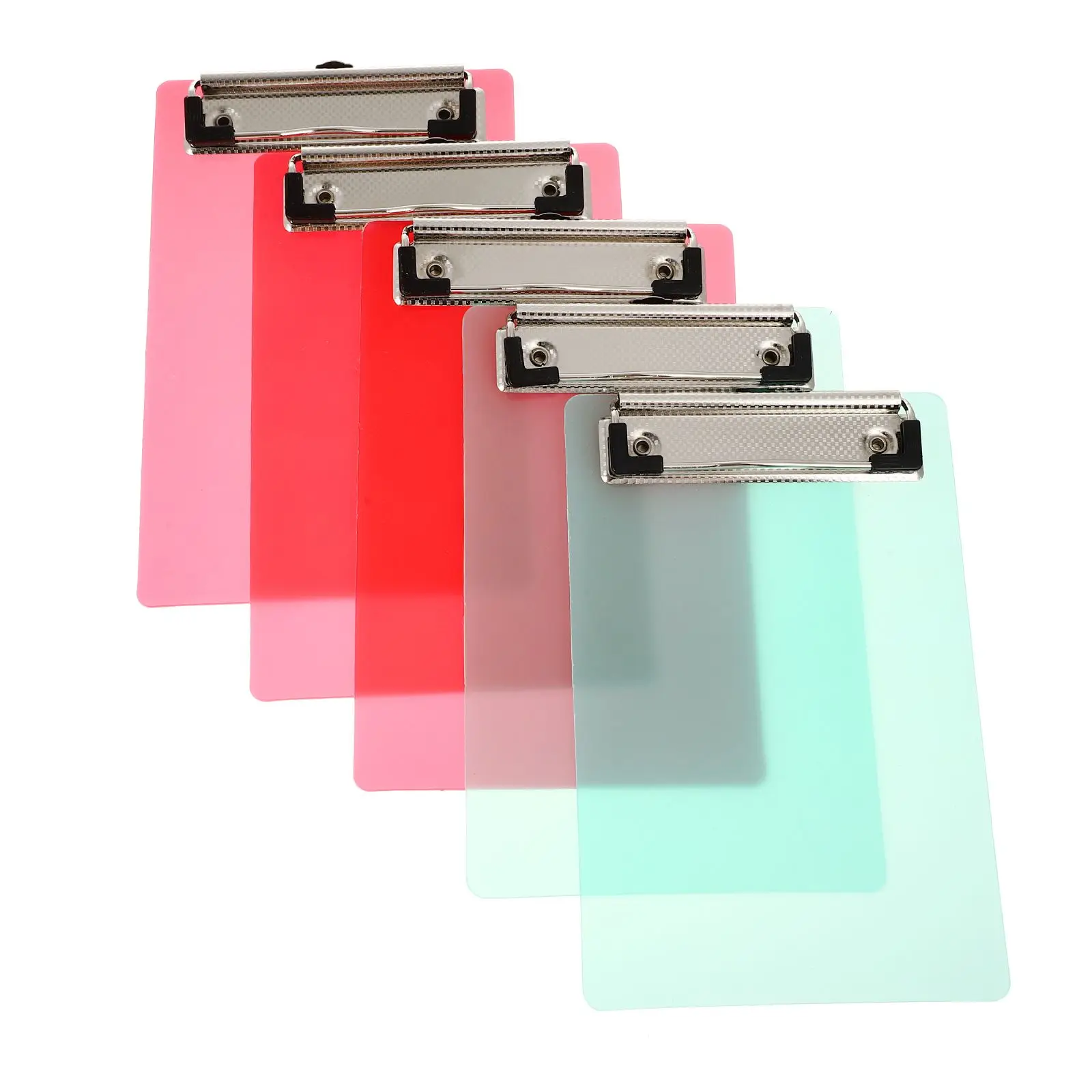 

5 Pack Clipboard Small Clipboards Mini Clips Plywood Colorful Low Profile Plastic Transparent Pocket Hole Teachers Golfers