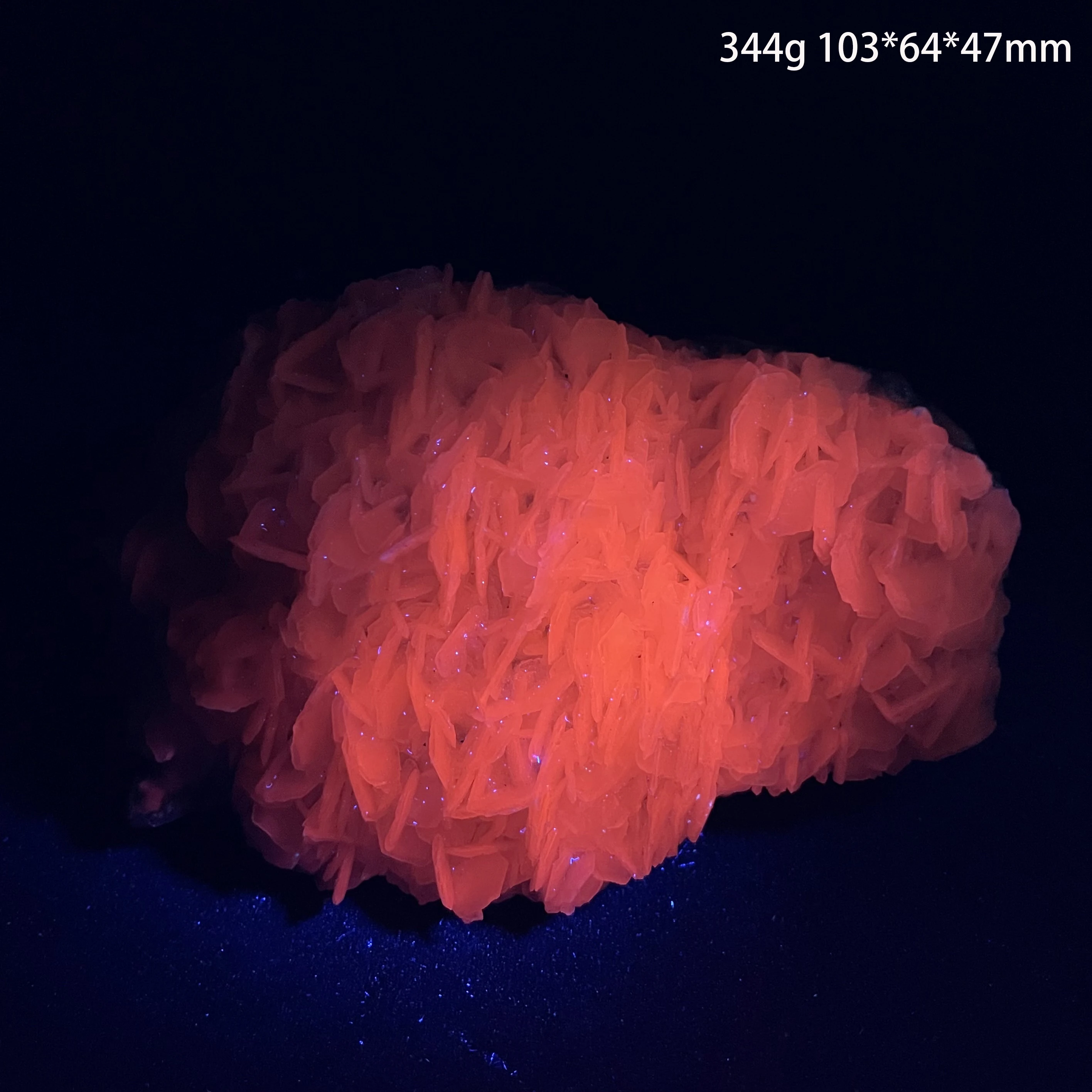 Natural Stone Calcite Crystal Cluster Fluorescence Effect Mineral Raw Quartz Rock Specimen Decoration Rough Healing Gift