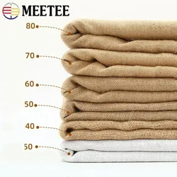 45/90x160cm Meetee Natural Burlap Fabric Per Meter Mesh Linen Textile Cloth for Bags Placemats Tablecloth DIY Decor Accessories