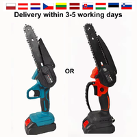 21V 6Inch Portable Handheld Lithium Electric Saw Pure Copper Motor With Oiler Rechargeable Lithium Battery Gardening Power Tools