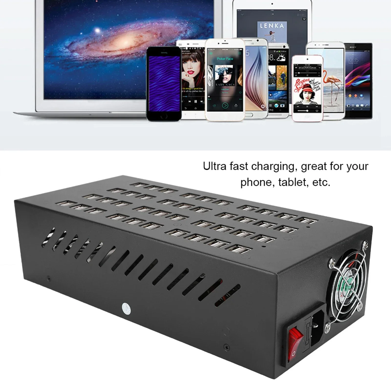 High Power Quick  80 Ports USB Hub Charging Station for Mobile Phone/Tablet High Speed Hub Hub Charging Station Power Hub