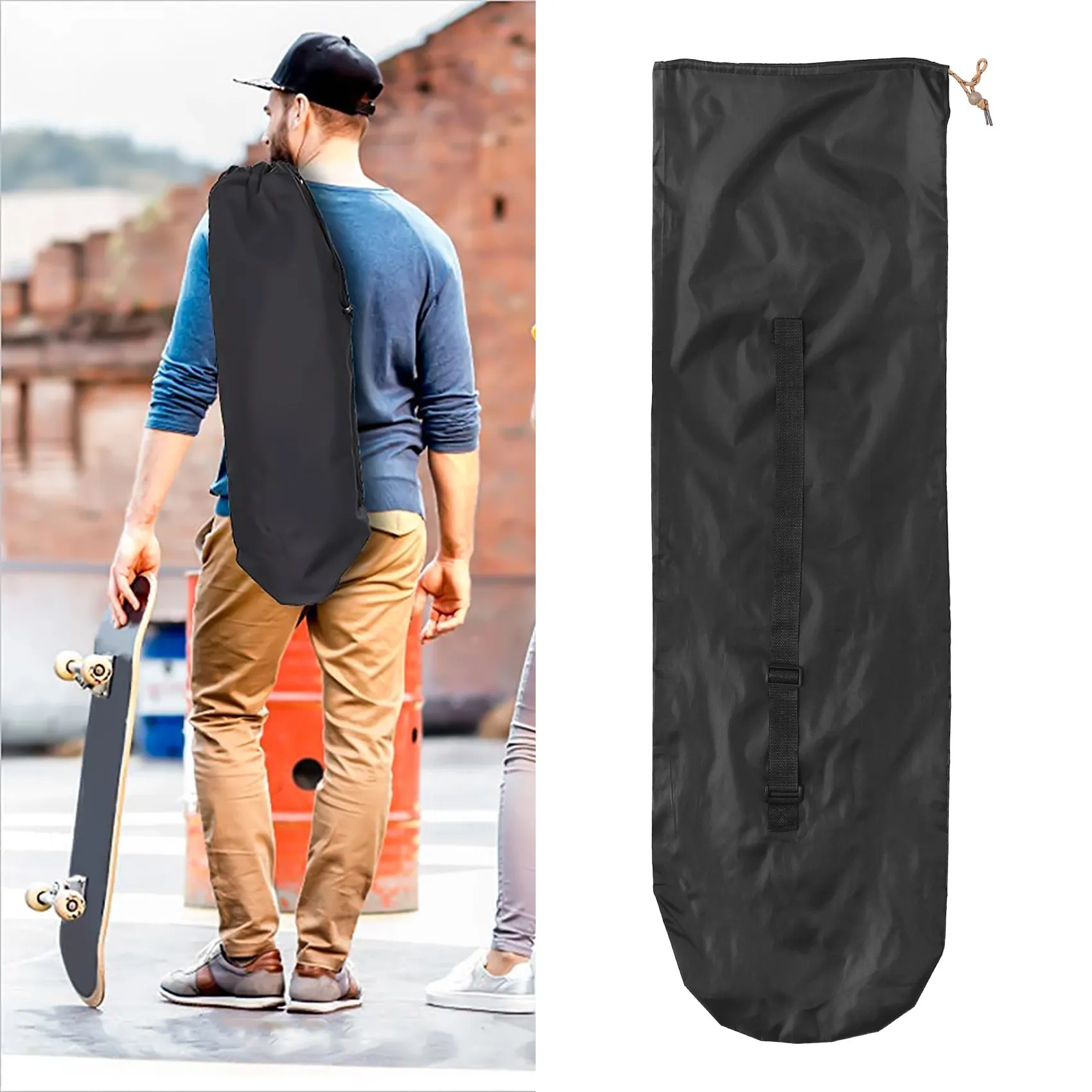 120Cm de Long sac de planche à roulettes Oxford tissu sac de planche à roulettes 46 pouces planche à roulettes étui de transport épaule voyage Longboard Backpac F