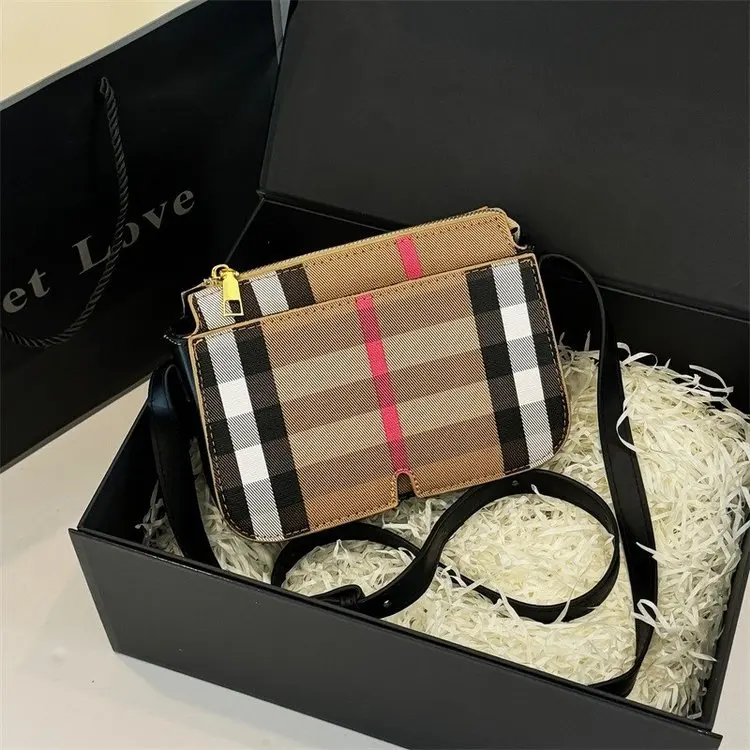 

New Popular Women's Fashion Bag - Unique Design High-End Plaid, Small Square Style, Shoulder/Messenger/Underarm Versatile Use