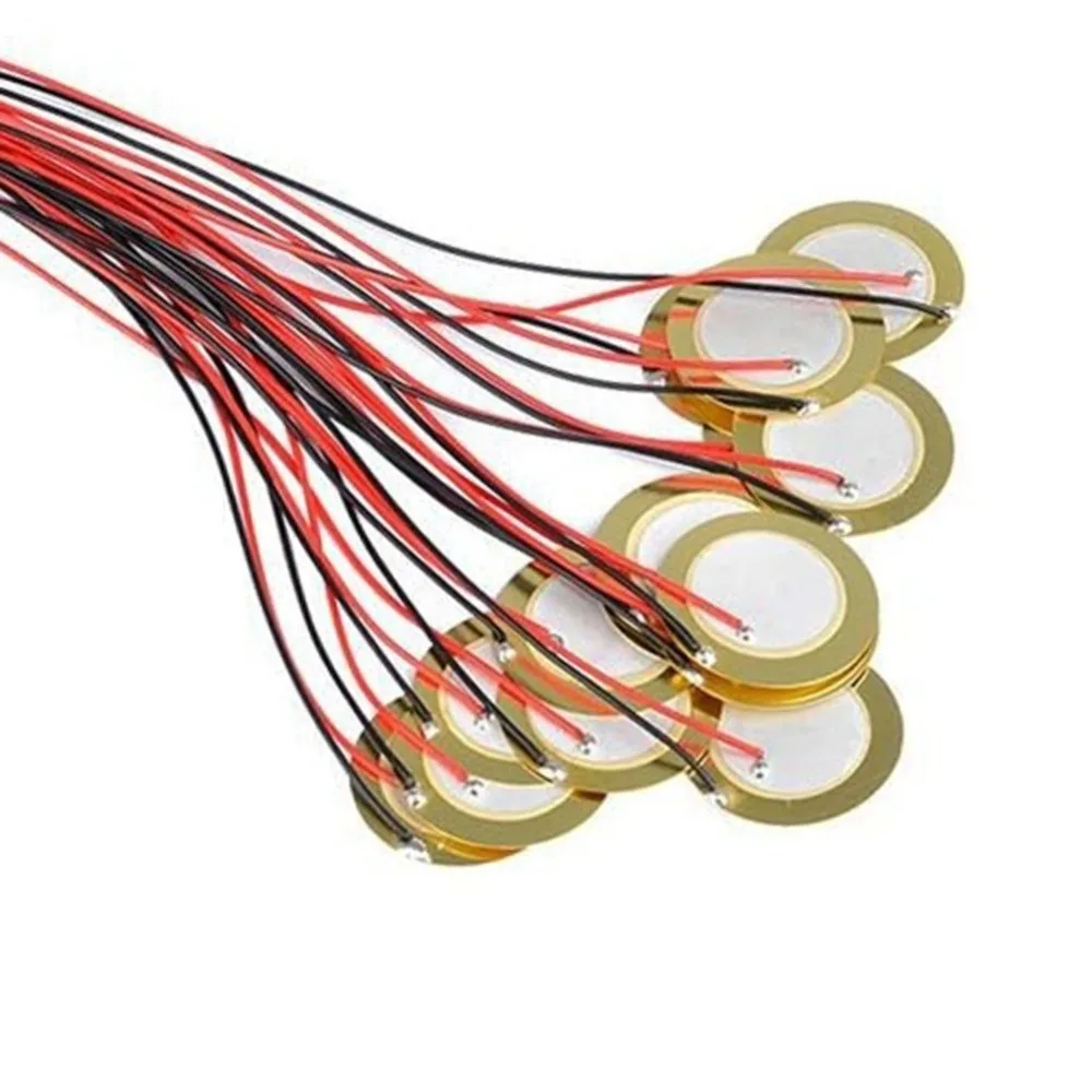 15pcs 20/27/35mm Piezo Pickup Discs Piezo Disc Transducer Brass Piezo Amplifiers Discs Contact Microphone Trigger