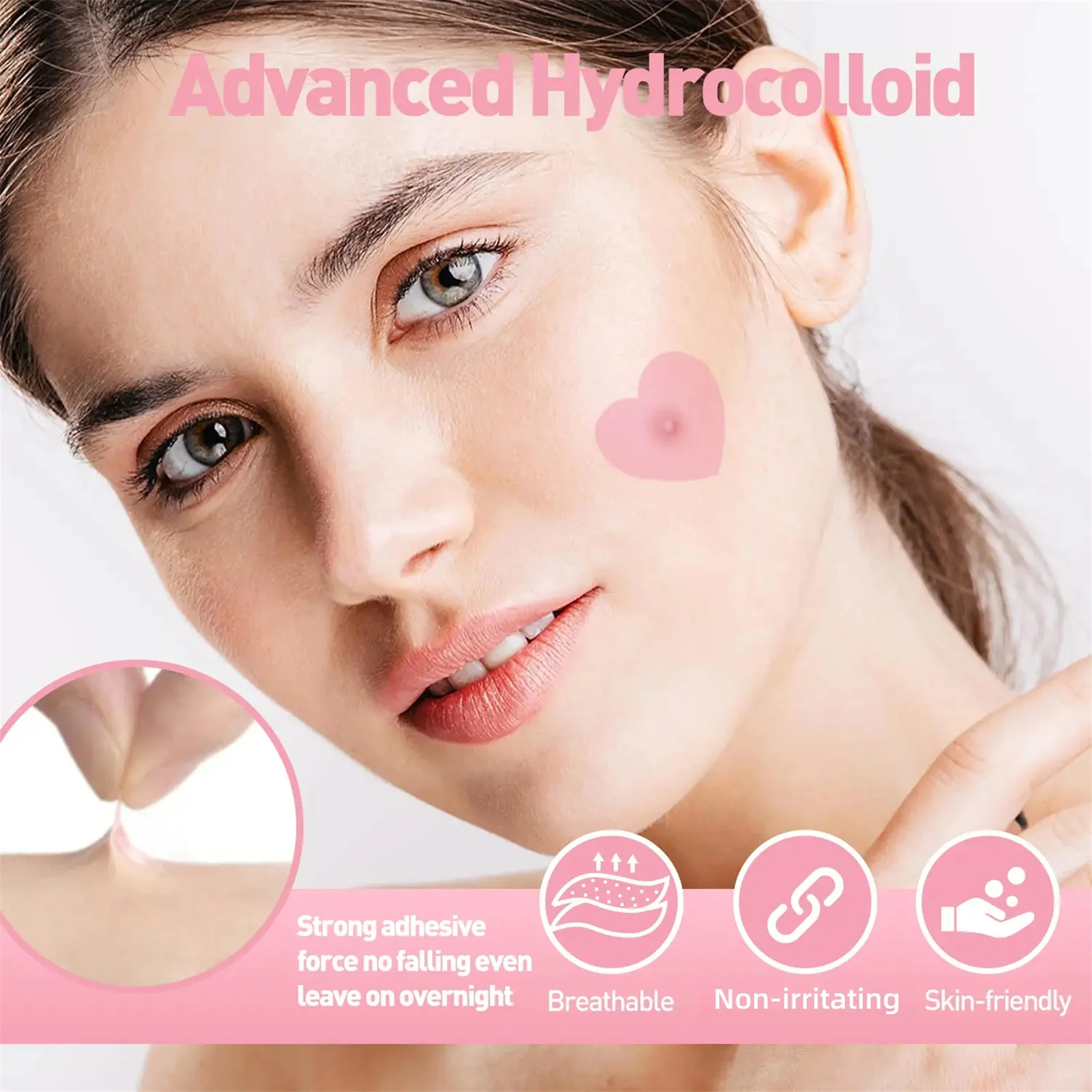 1512pcs Seven-Color Heart Pimple Patches, 252pcs Multi-Color Hydrocolloid Spot Covers Set, Invisible Under Makeup, Daily Skincar