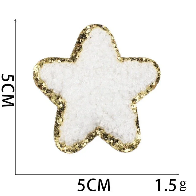 Amazon Towel Embroidery Pentagram Patch Sticker Colored Starfish Computer Embroidery Cloth Sticker Ironing Clothes Embroidery