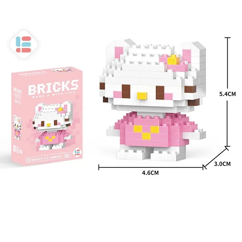 Sanrio Kuromi Lega Hello Kitty Spielzeug Bausteine Disney Mickey Mouse Club Anime Modellbausteine Spielzeug für Kinder Geschenke