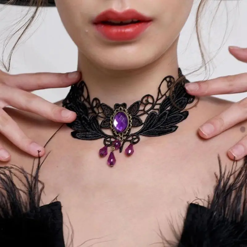 Breathable Multifunctional Hat Necklace Set Elegant Men Women Hat Role Playing Hat for Women's Costumes Y08E