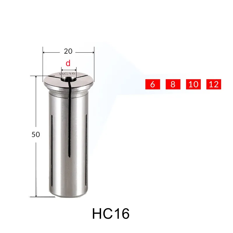 HC16-6/8/10/12mm series Collect hold chuck with standard collet for cnc milling lathe tool Engraving machin