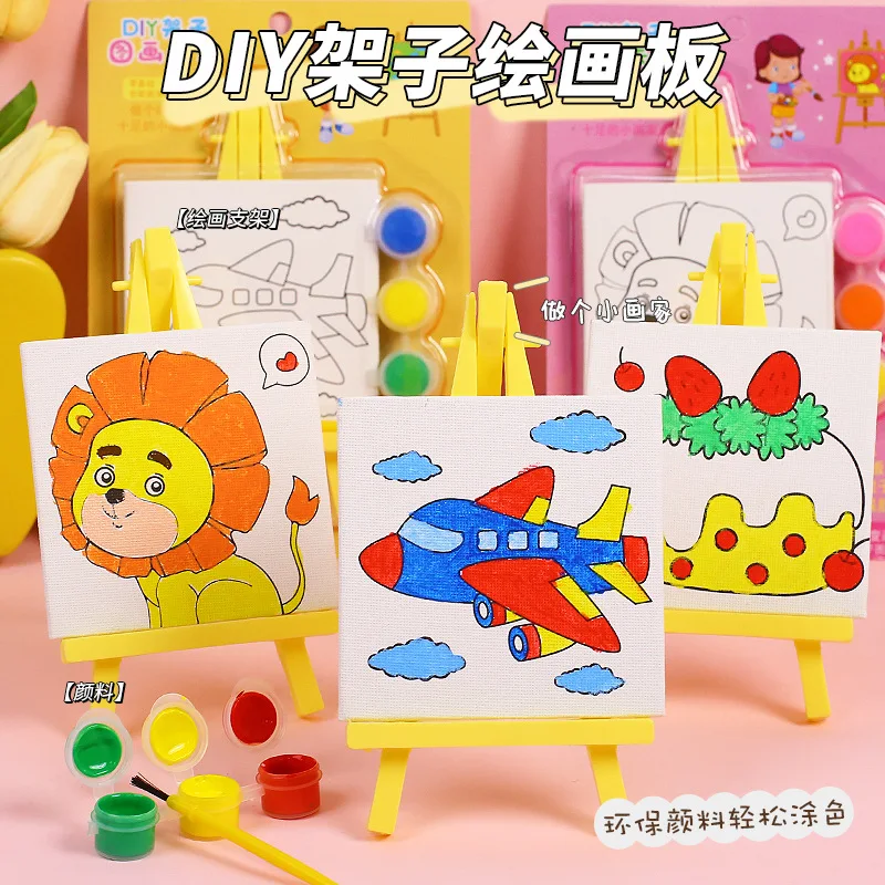Children's cartoon DIY drawing board coloring graffiti painting kindergarten easel