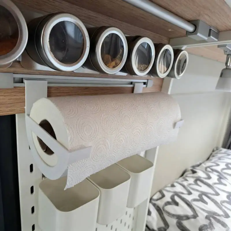 Camper RV Kitchen Paper Towel Holder Rack Mount For Caravan Awning Rail Stable Storage Dispenser Interior Accessories