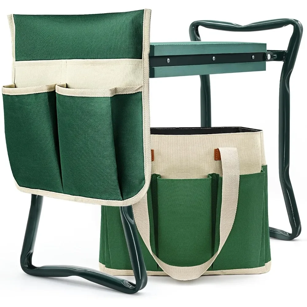 

Садовый табурет и наколенник, складная садовая скамейка с сумкой для инструментов, сумкой из ЭВА и садовыми перчатками, садовый наколенник и сиденье для садоводства