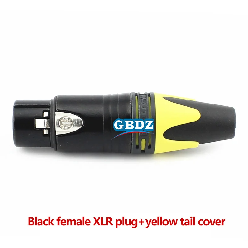 XLR 4-polige Stecker- und Buchsenanschlüsse Neutrik NC4MXX mit Farbring und Schwanzhülse zur Kodierungserkennung, symmetrischer XLR-Stecker – Detail 19