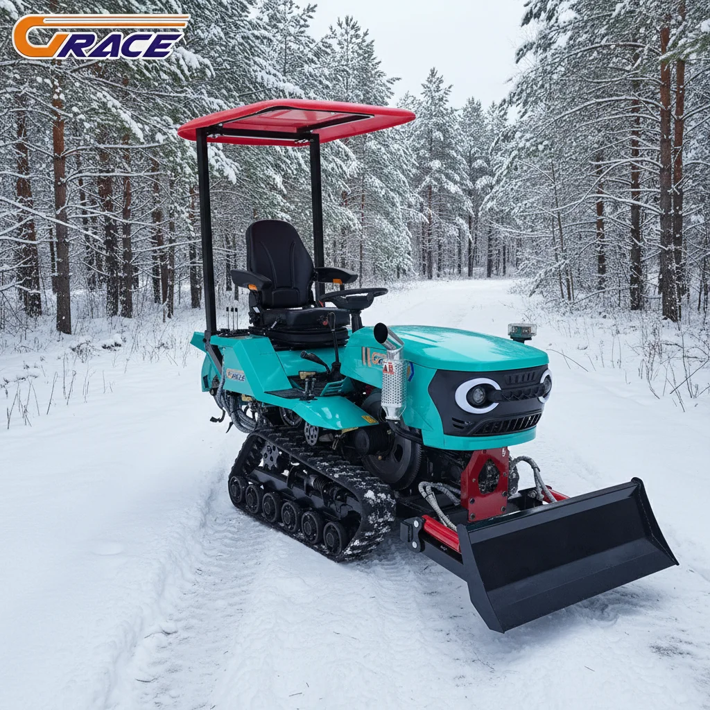 

35hp Multifunctional Diesel Crawler Utility Tractor with Excavator Shovel Rotary Tiller Breaker Dozer Blade EPA CE Certified Dir